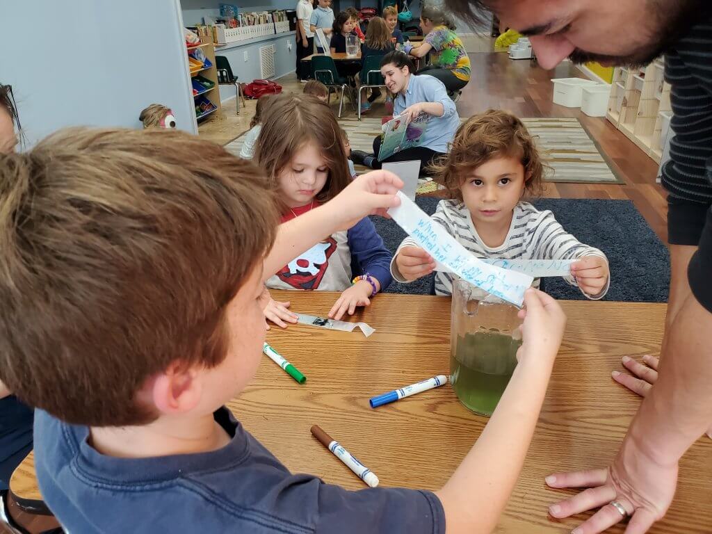 Kiddos write mistakes in washable marker and watch water wash them away.