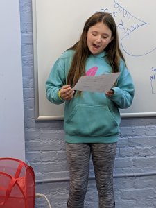 Zoey portrays Joseph during our Ushpizin activity