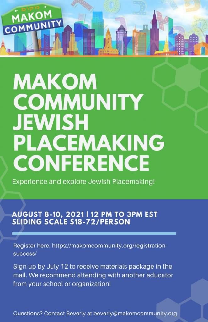 Makom Community Jewish Placemaking Conference Schedule Overview