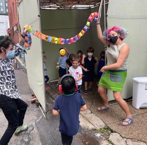 Welcoming Sukkot in Our Sukkah!